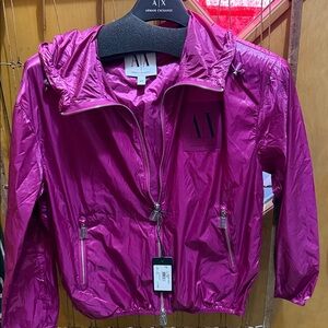 Armani Exchange Fuchsia Hooded Jacket